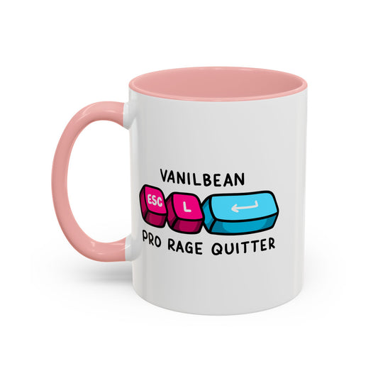 Pro Rage Quitter White/ Pink Mug
