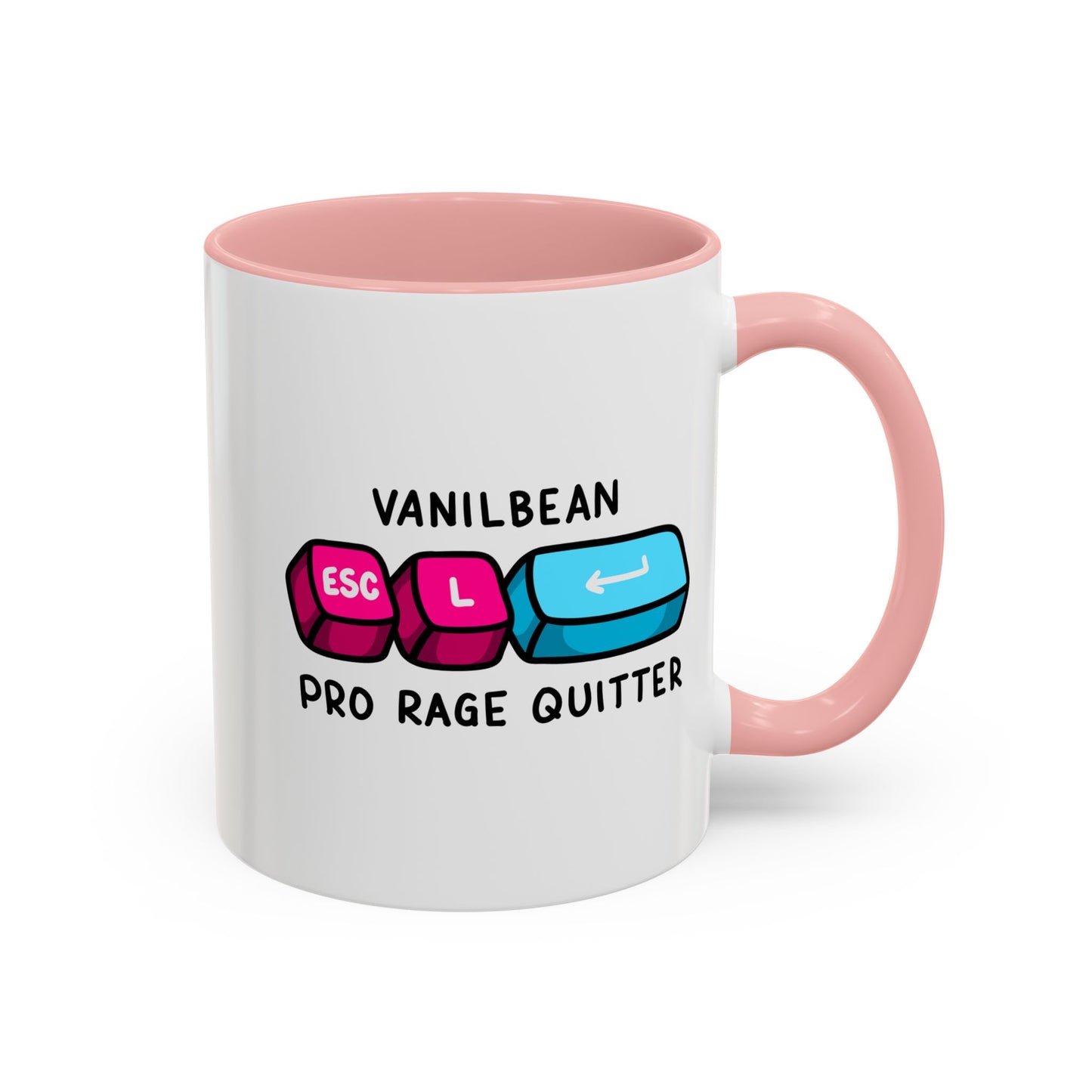 Pro Rage Quitter White/ Pink Mug