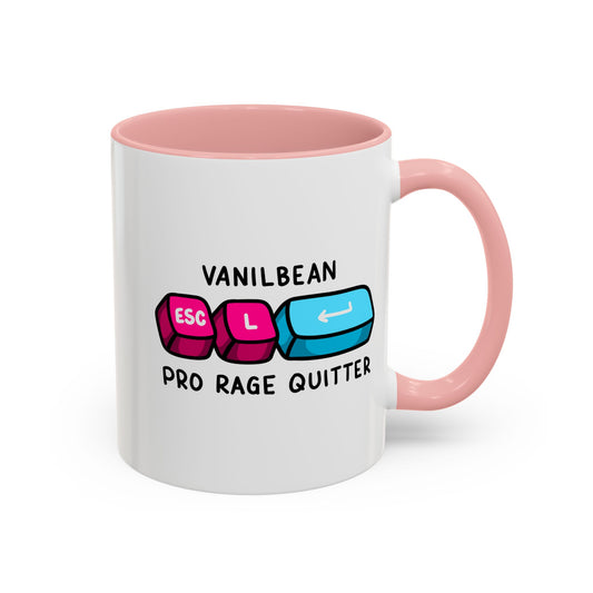 Pro Rage Quitter White/ Pink Mug