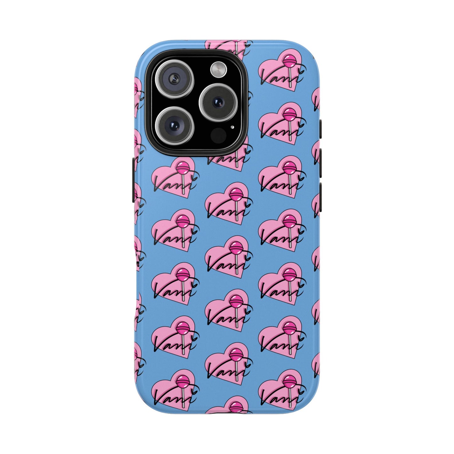 Heart Signature Blue Phone Case