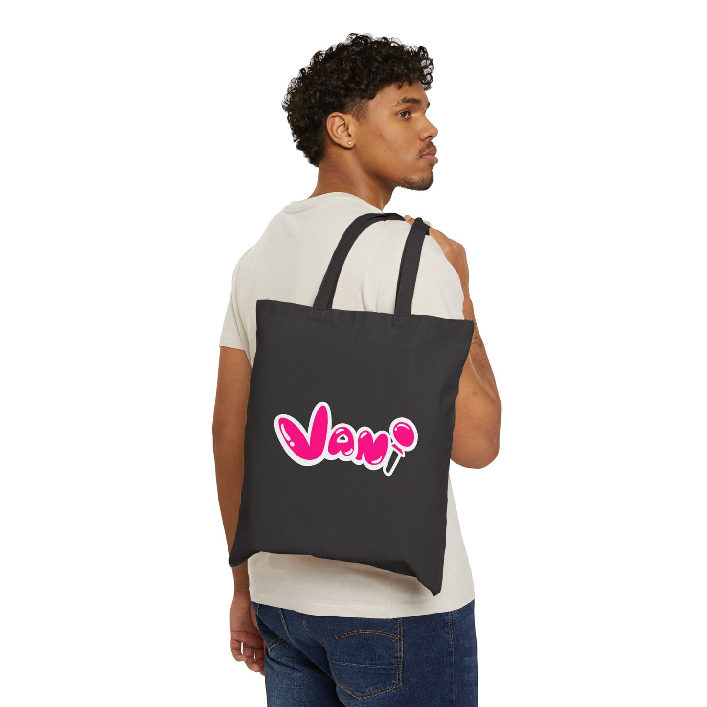 Vani Cotton Canvas Black Tote Bag