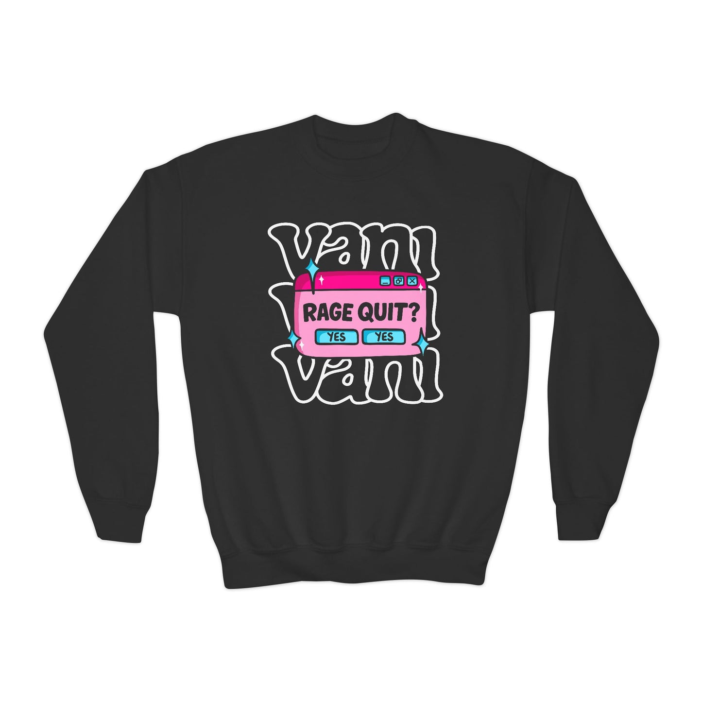 (Kids) Yes Yes Rage Quit Crewneck Sweater